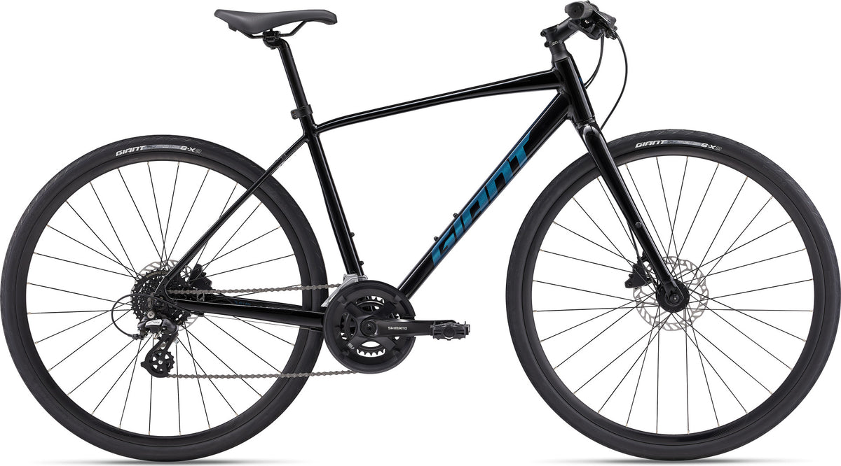 Giant Cross City 2 Disc Flat Bar Road Bike 2024 Black