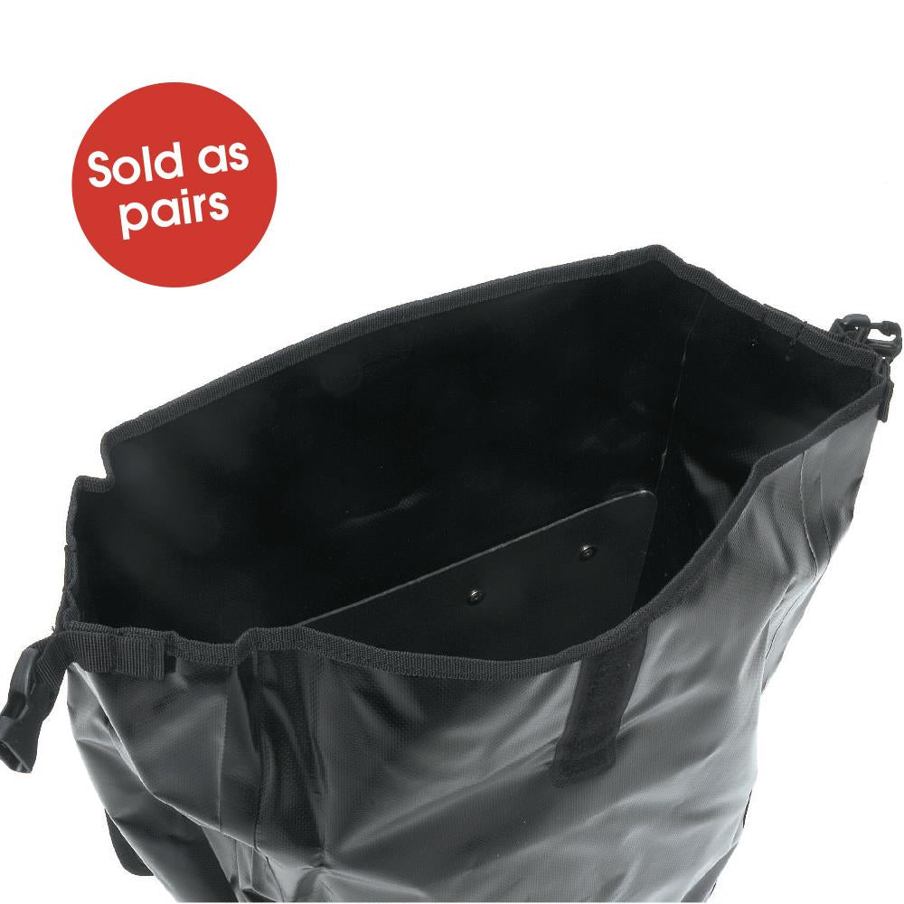 Azur Tarpaulin Rear Pannier Bags Set of 2 Black