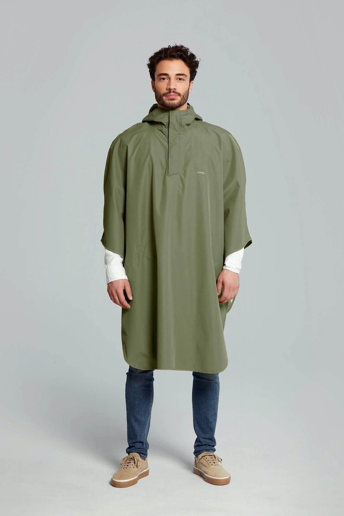 Basil Hoga Bicycle Rain Poncho Unisex Olive Green