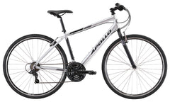 Apollo Trace 10 Mens Flat Bar Bike Matte Silver and Black