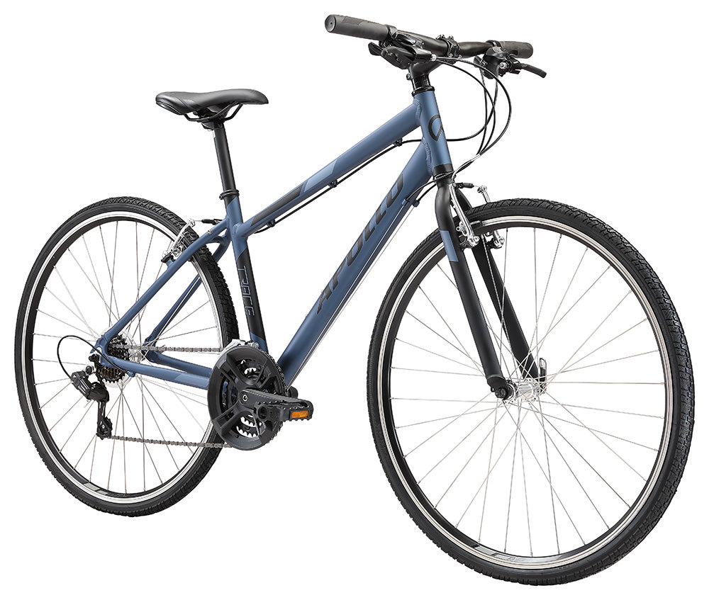 Apollo Trace 10 Womens Flat Bar Bike Matte Slate and Ice Blue