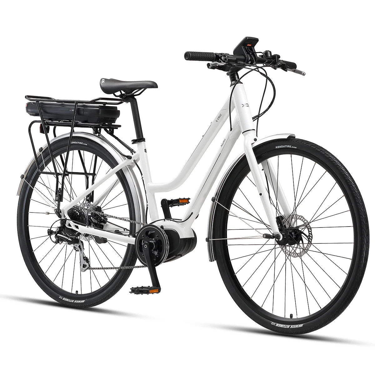 XDS E-Cruz Ladies Hybrid E-Bike Polar White