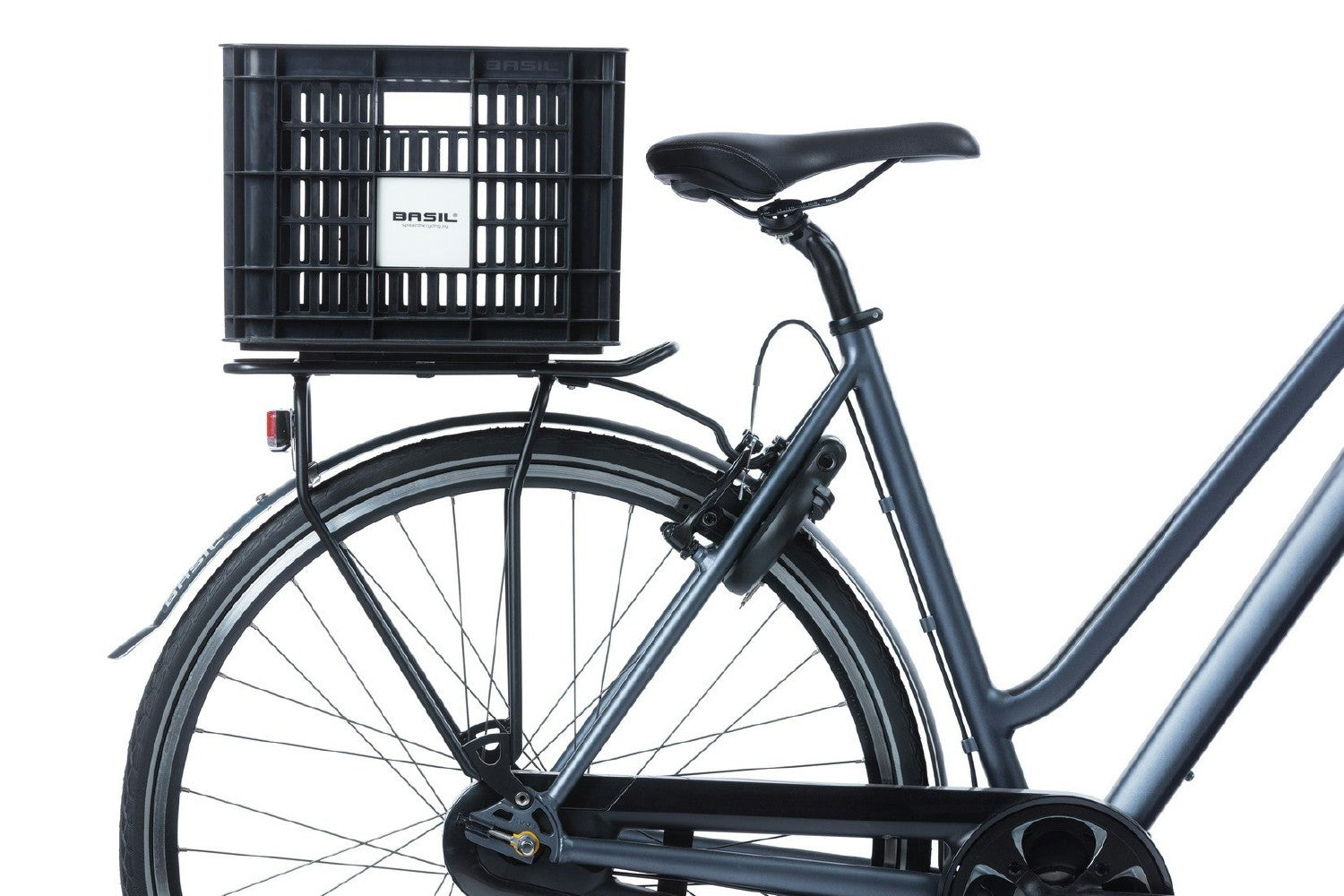 Basil Bicycle Crate Recycled Black