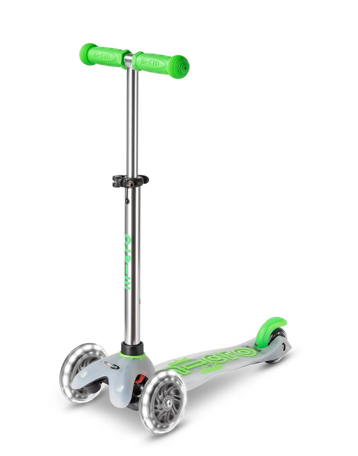 Micro Mini Deluxe Flux LED 3 Wheel Scooter Neon Green