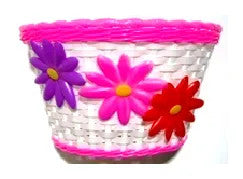 Basket Kids Pink White with Flowers 1152A