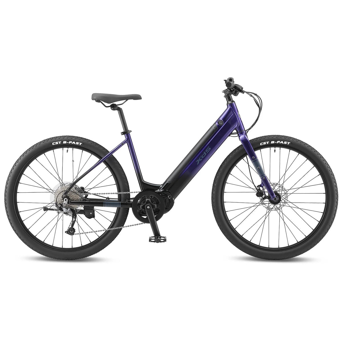 XDS E-Street Ladies E-Bike 27.5 Purple and Black 2025