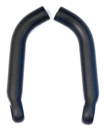 Nitro Bar Ends, Alloy pair, all black, 125mm length