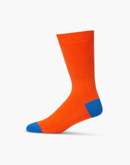 Bamboozld Mens Classic Rib Bamboo Sock Orange 7-11