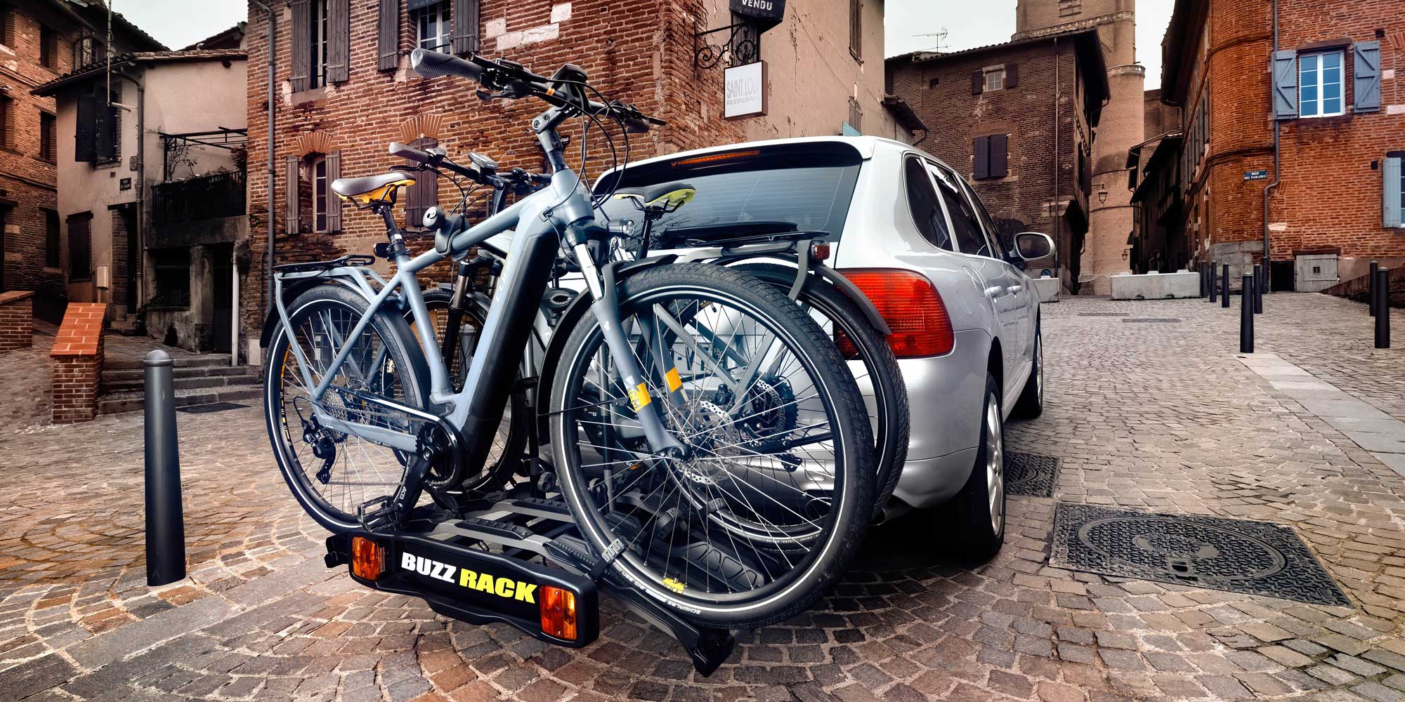 Buzzrack E-Hornet 3 Bike Platform Tow Ball Mounted E-Bike Rack Including Lights