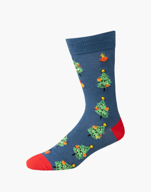 Bamboozld Mens Chrissy Tree Bamboo Socks 7-11