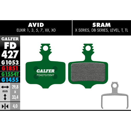 FD427 Brake Pads Avid Elixir G1554T Pro, SRAM Level, Force/Red eTap AXS