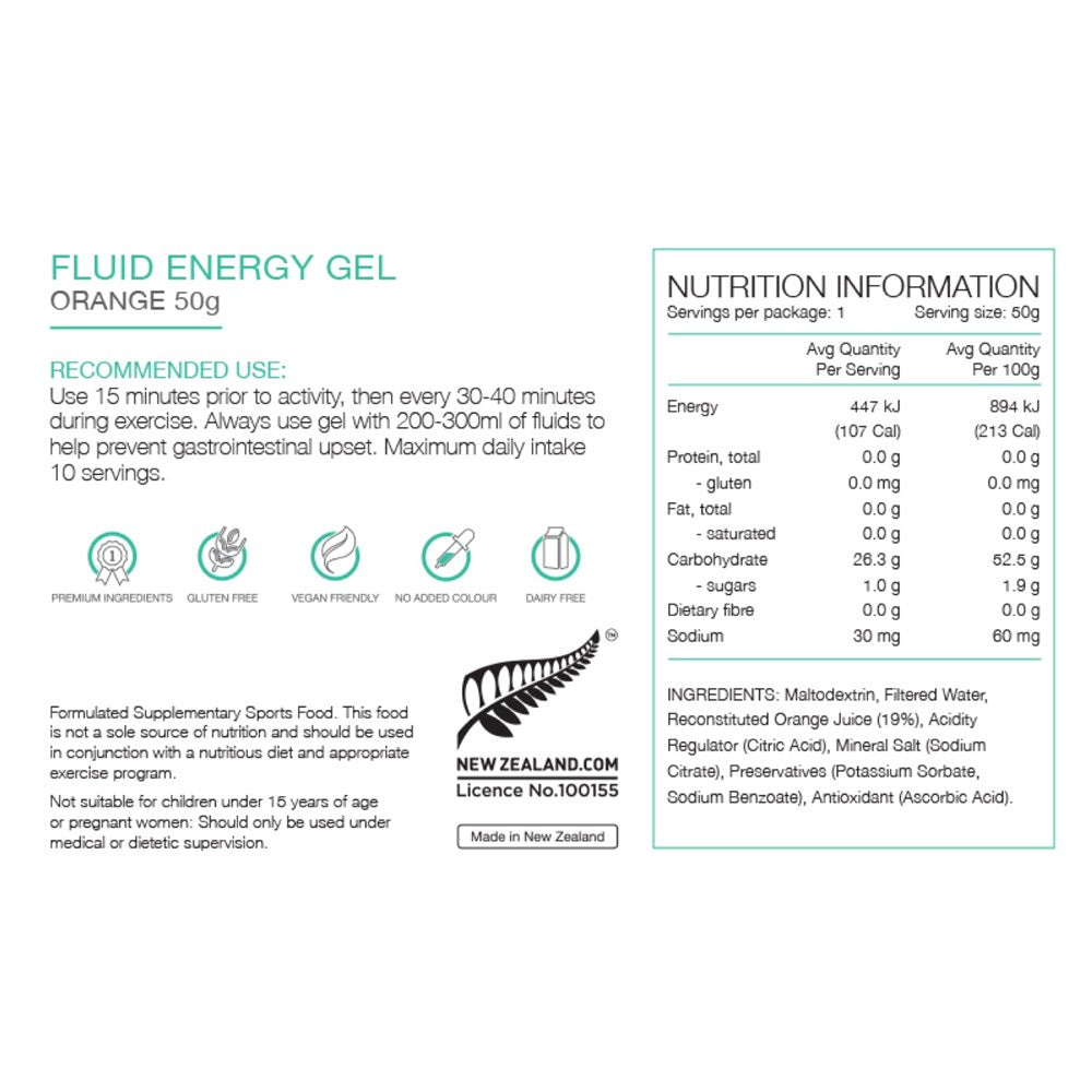 Pure Fluid Energy Fluid Gel Orange Juice 50g