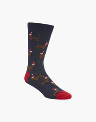 Bamboozld Mens Christmas Dash Bamboo Sock Navy 11-14