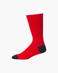 Bamboozld Mens Classic Rib Bamboo Sock Scarlet 7-11