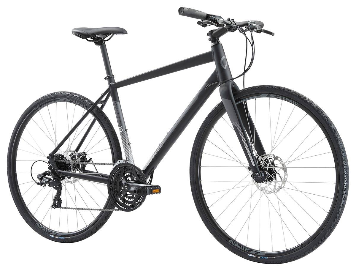 Apollo Exceed 10 Disc Flat Bar Bike Matte Black and Silver