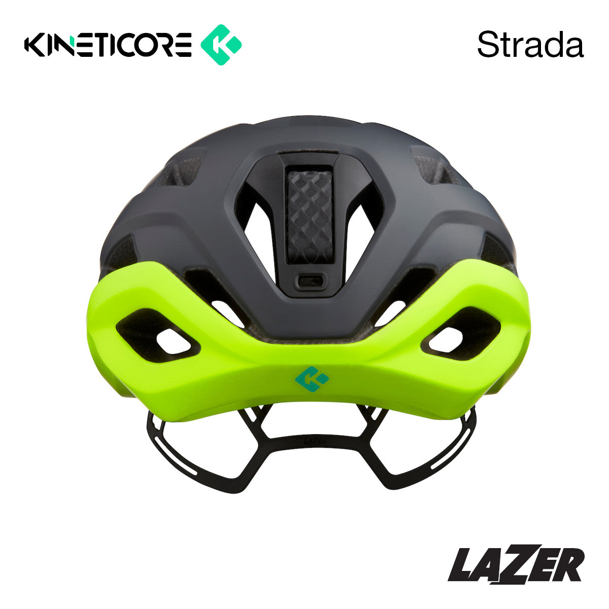 Lazer Strada Kineticore Bike Bicycle Helmet Matt Dark Grey Neon Flash Yellow