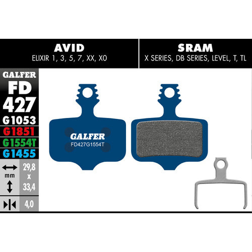 FD427 Brake Pads Avid Elixir G1455 Road, SRAM Level, Force/Red eTap AXS