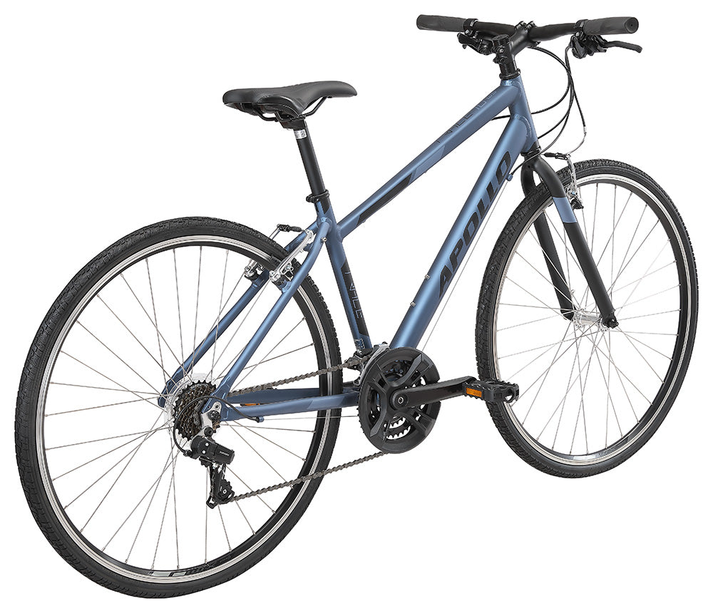 Apollo Trace 10 Womens Flat Bar Bike Matte Slate and Ice Blue