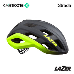 Lazer Strada Kineticore Bike Bicycle Helmet Matt Dark Grey Neon Flash Yellow