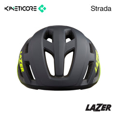 Lazer Strada Kineticore Bike Bicycle Helmet Matt Dark Grey Neon Flash Yellow