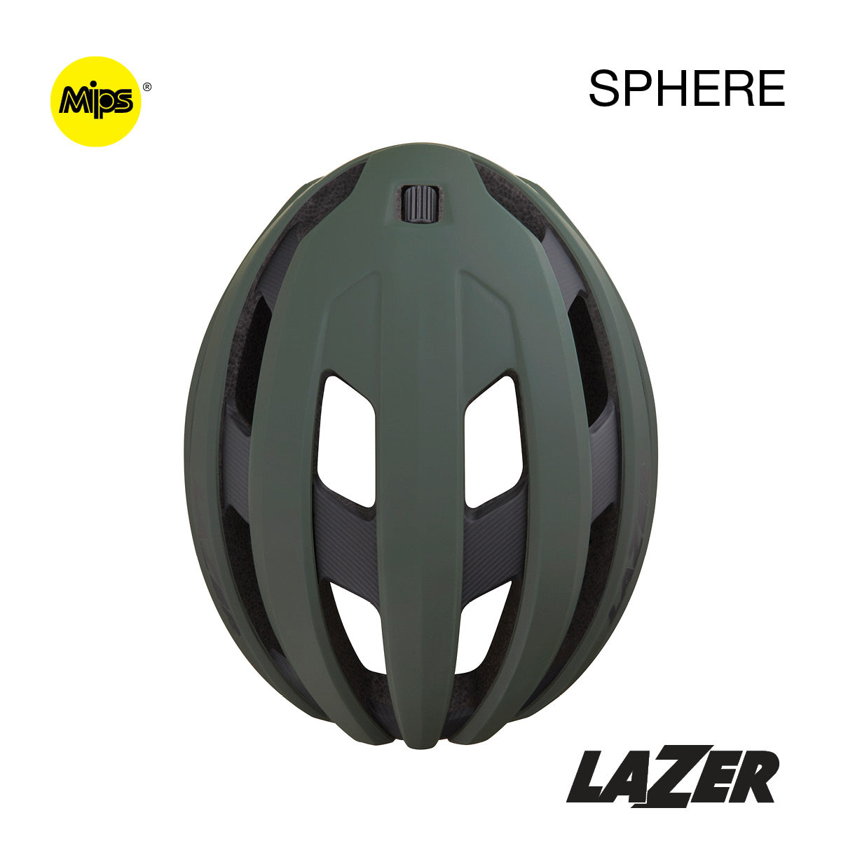 Lazer Sphere with MIPS Bike Bicycle Helmet Dark Green Flash Yellow