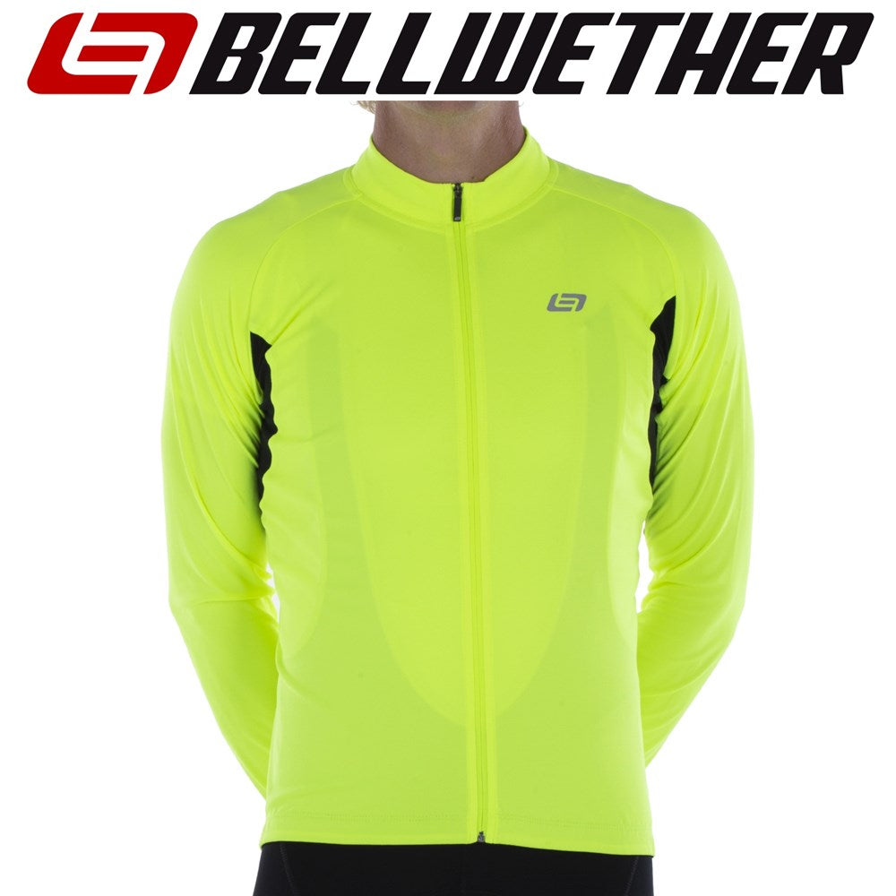 Bellwether Sol-Air UPF 40+ - Cadence Mens Unisex Long Sleeve Cycling Jersey Hi-Vis