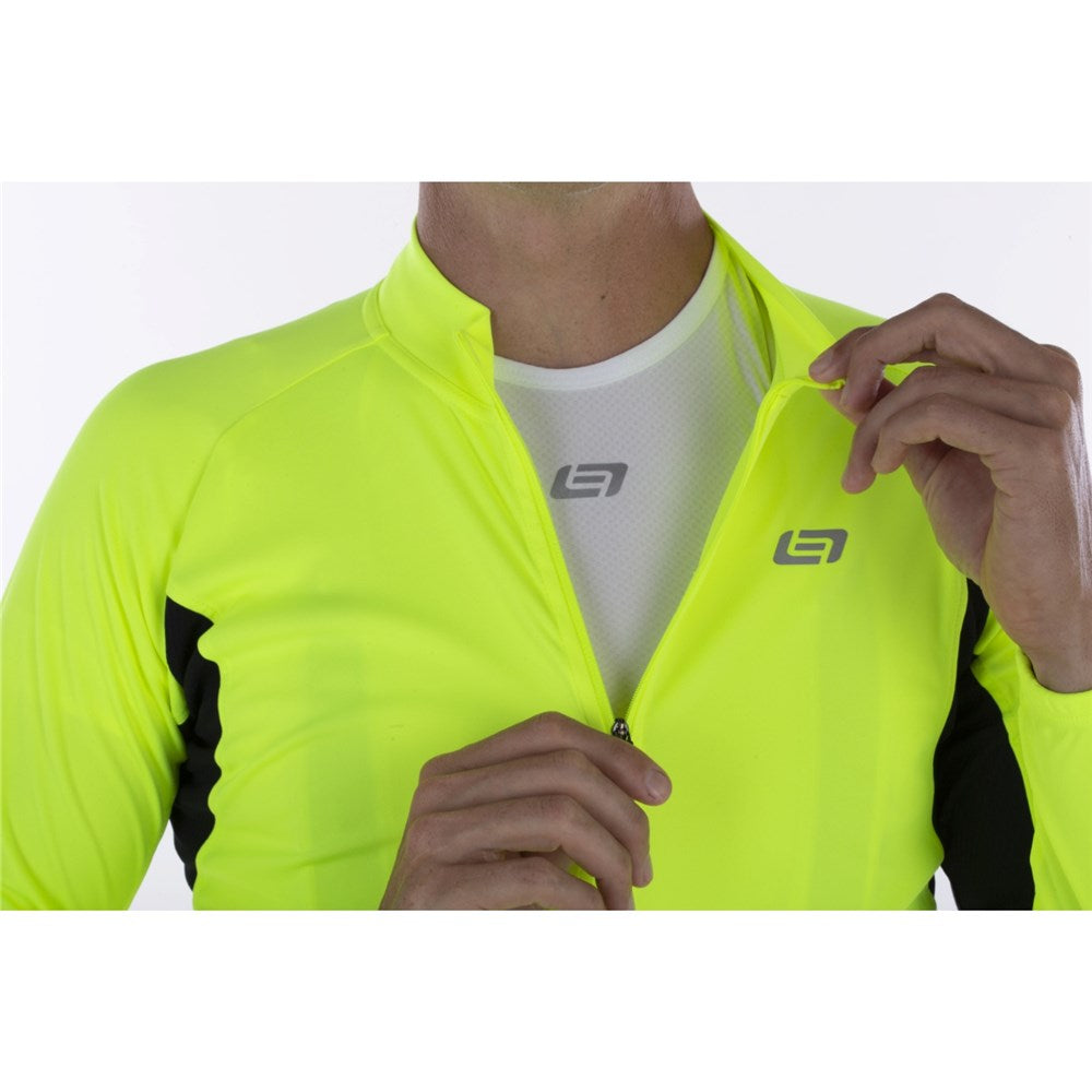 Bellwether Sol-Air UPF 40+ - Cadence Mens Unisex Long Sleeve Cycling Jersey Hi-Vis