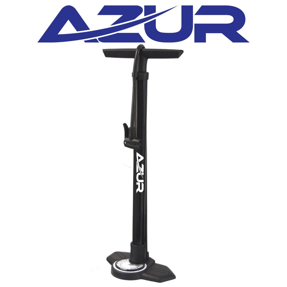 Azur Mistral Floor Pump Black Dual Head