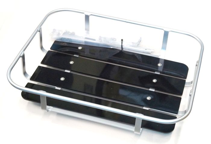 Basket Front Rack Tray Style Plastic Slats on Alloy Frame 8869A