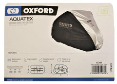 Oxford Aquatex - Outdoor Bike Cover, Elasticated Bottom, Lightweight, Waterproof Design for 2 Bicycles