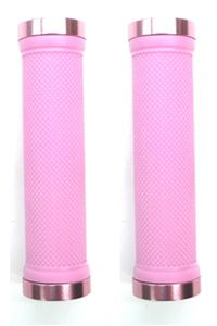 Trigram Lock-On Dual Clamp MTB Grips Pink