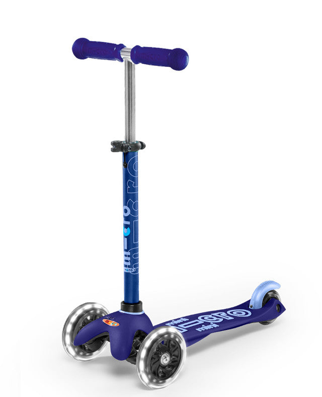 Micro Mini Deluxe LED 3 Wheel Scooter Blue