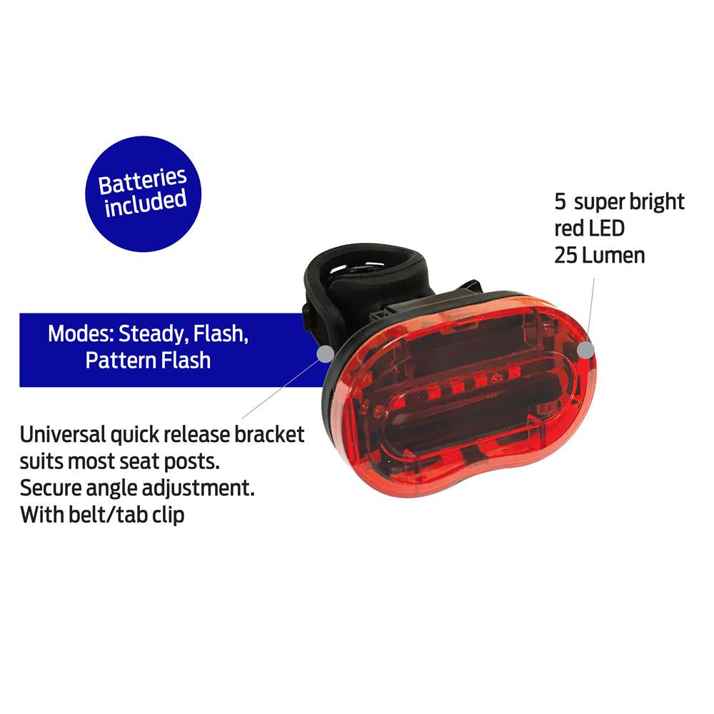 Azur Blaze Bike Light Set Battery Powered