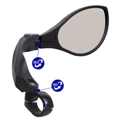 Azur Optic Mirror Left and Right Anti Glare e-bike Mirrors