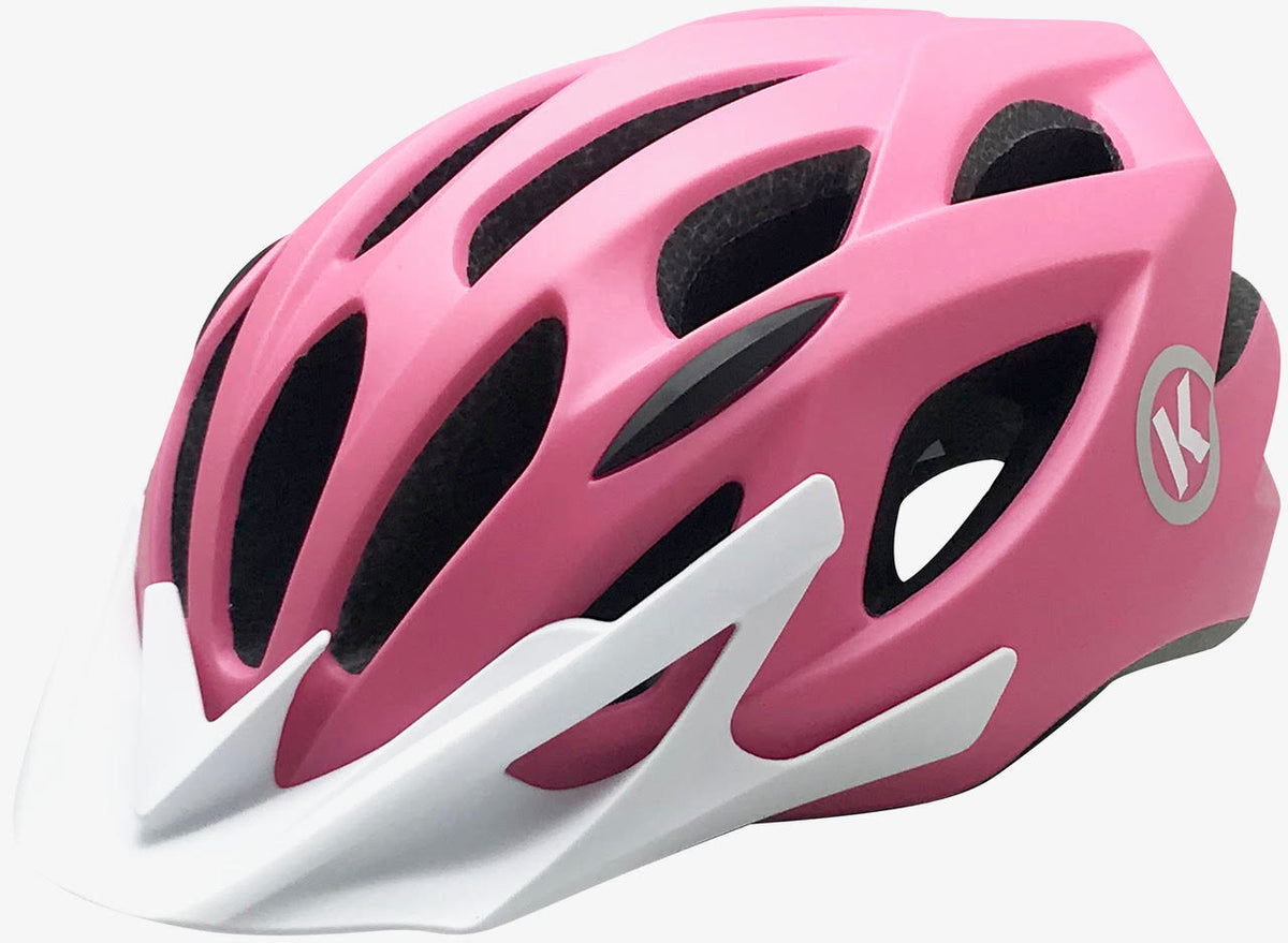 ByK Helmet Teen-Small Adult Cycling Helmet Matt Pink/ White 52cm-58cm