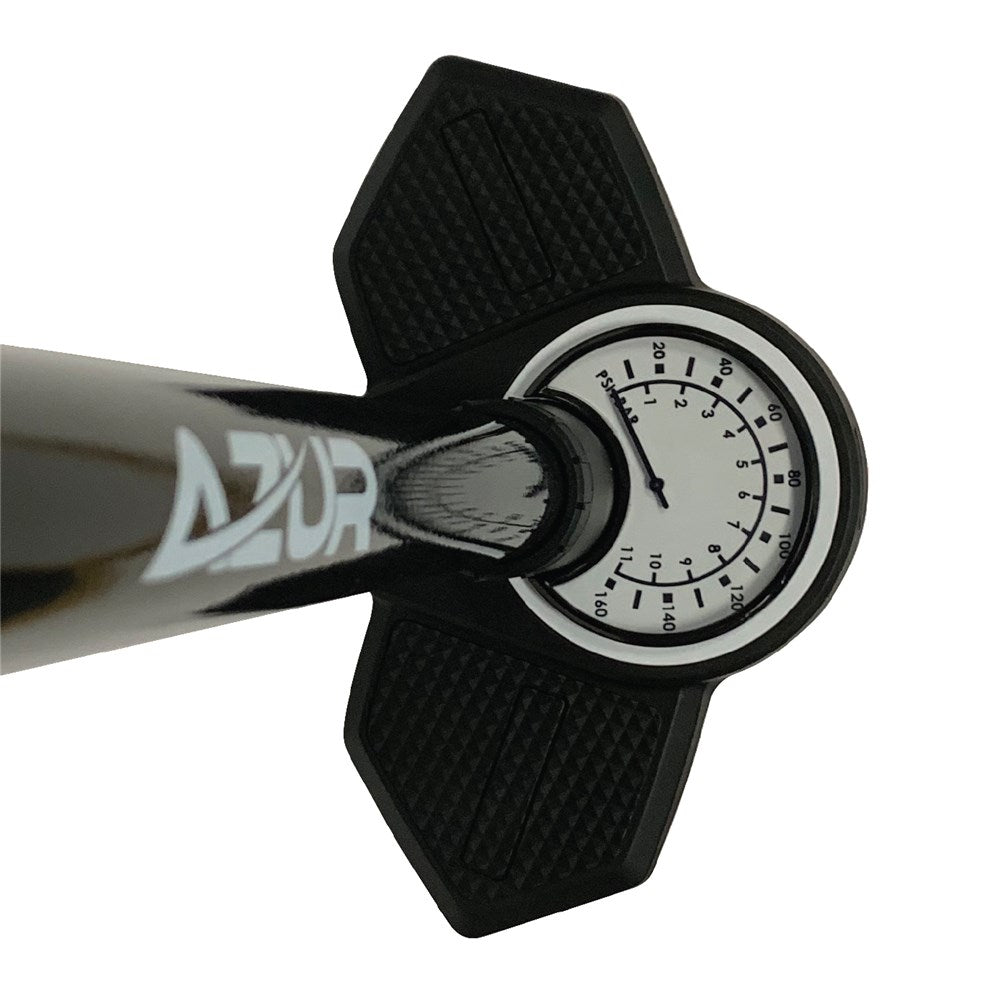 Azur Mistral Floor Pump Black Dual Head